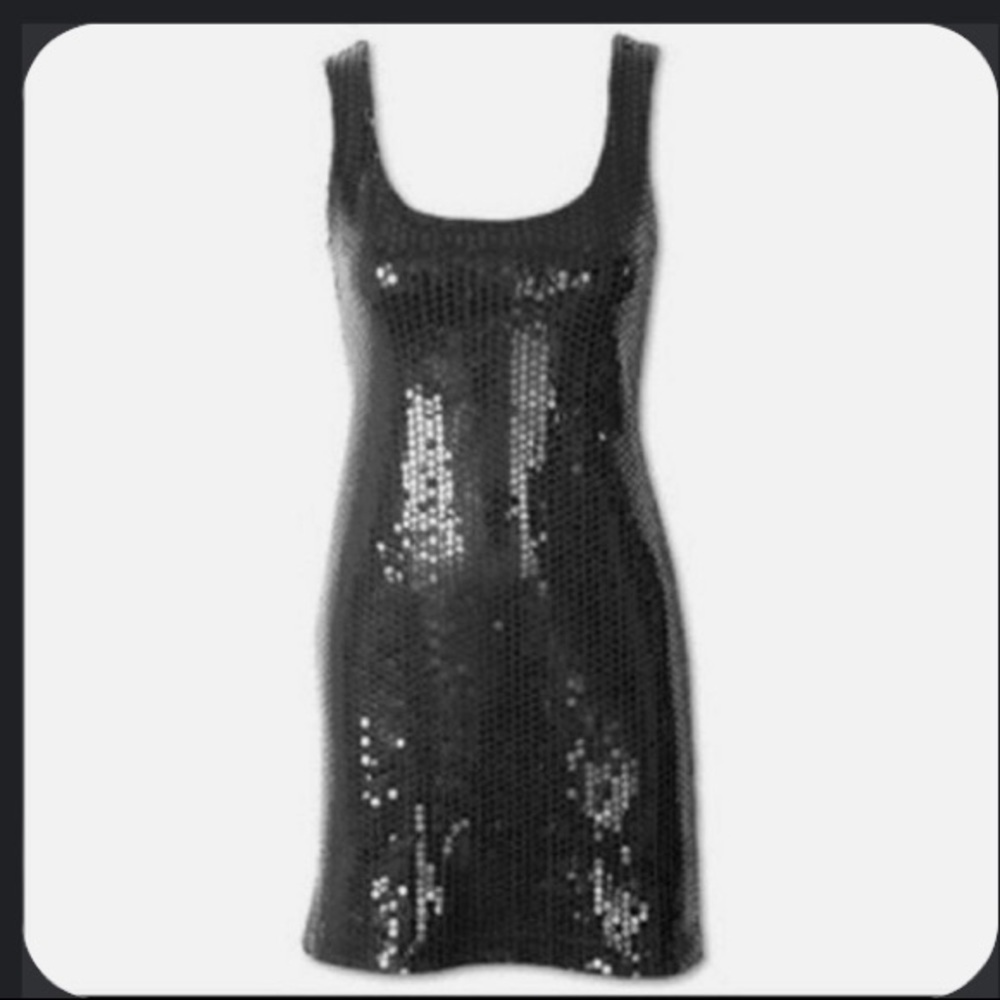 Black Sequined Dress - image 1